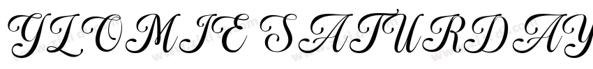 GLOMIE SATURDAY字体转换
